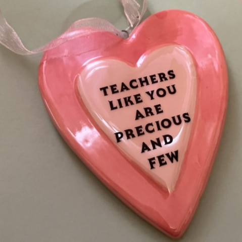Gorgeous Ceramic Heart Teachers Gift (can be personalised) - Image 2