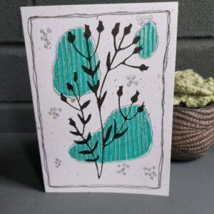 Modern Botanicals – Teal Shapes