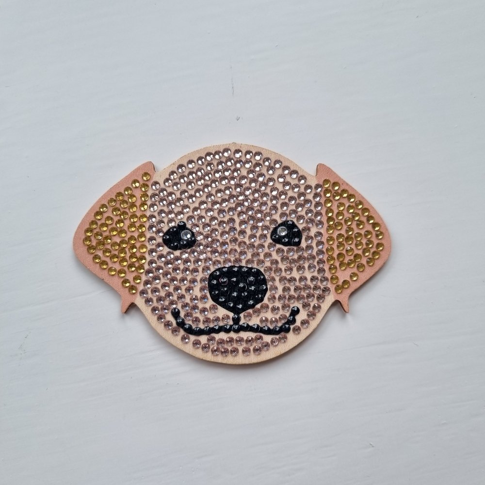 Handmade Labrador Diamond Art Coaster - Varnished & Gift Wrapped