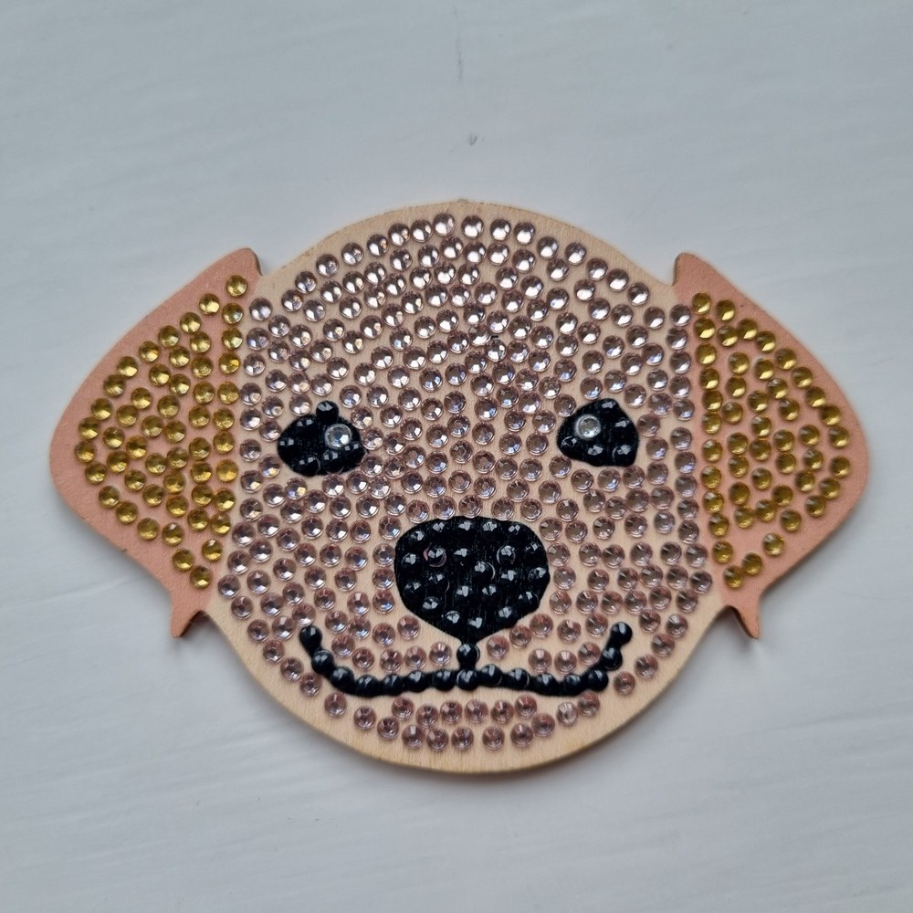 Handmade Labrador Diamond Art Coaster - Varnished & Gift Wrapped - Image 2