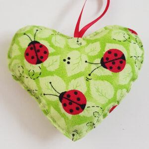 Ladybird Hanging Heart Decoration on a white background