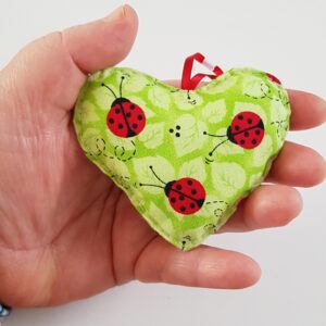 Ladybird Hanging Heart Decoration on a white background