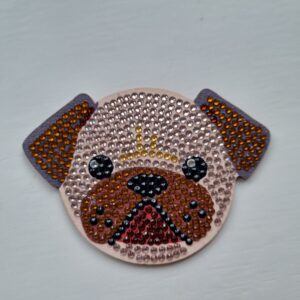 Pug Dog Diamond Art Coaster – Unique Home Decor
