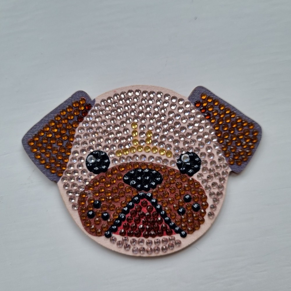 Pug Dog Diamond Art Coaster – Unique Home Decor - Image 2
