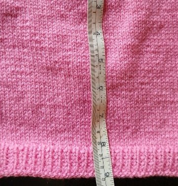 Hand-knitted baby top. Pink. Approx 0 to 3 mths. All proceeds to The Stroke Association - Image 4