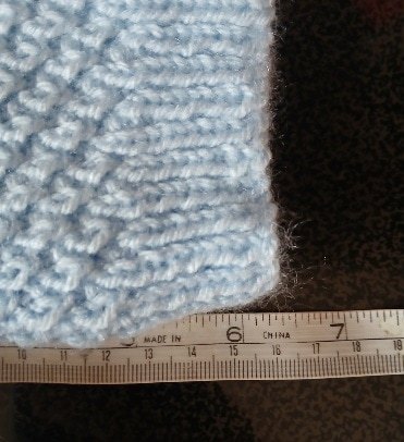 Hand- knitted baby jumper in blue. Approx 3 to 6 mths. All proceeds to The Stroke Association - Image 6