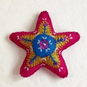 You’re a star! hand embroidered decoration. Express your appreciation and admiration. All proceeds to The Stroke Association.
