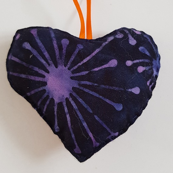 Skull Hanging Heart Decoration - Handmade Double-Sided Gift
