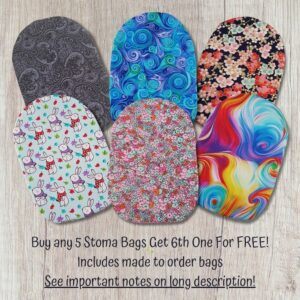 Stoma Bag Covers Bundle – Buy 5 Get 1 Free Handmade UK