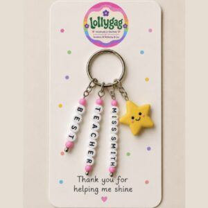 Personalised Teacher & Teaching Assistant Keyring | Best Teacher Gift | Best TA Thank You Gift