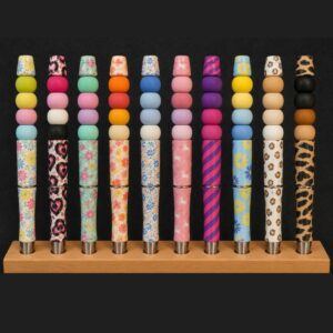 Handmade Patterned Fidget Bead Pen | Sensory Polymer Clay Pen | ADHD & Autism Friendly | Teacher, Student & Office Gift