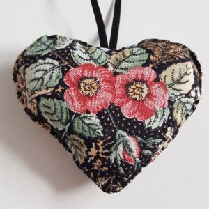 Vintage Rose Hanging Heart Decoration - Handmade Gift