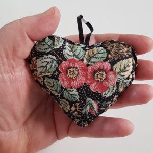 Vintage Rose Hanging Heart Decoration - Handmade Gift