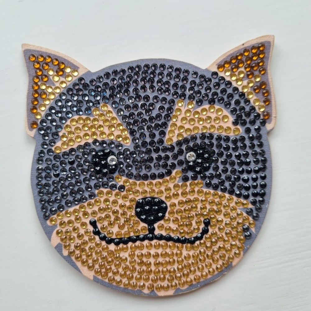 Sparkly Diamond Art Yorkshire Terrier Coaster - Perfect for Dog Lovers - Image 2