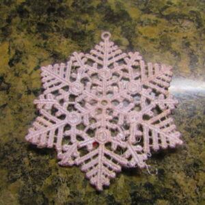 Exquisite Lace Machine Embroidery Snowflake Pattern