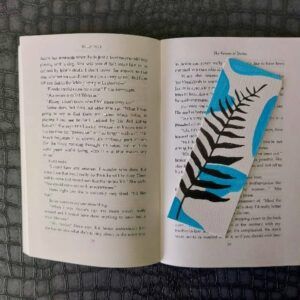 Blue Fern Modern Botanical Bookmark