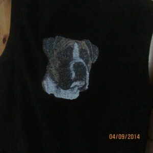 Stylish Machine Embroidery Boxer Tote Bag – Perfect for Dog Lovers