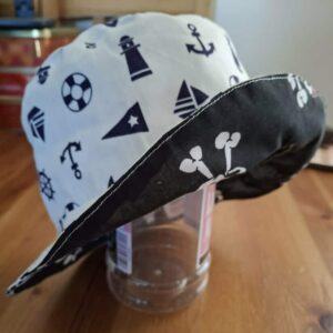 Reversible 100% Cotton Sun Hats for Kids (Age 5-6, 21″ Circumference)