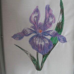 tunning Iris Flower Tote Bag & Cushion Cover, will be a finished product