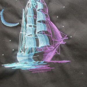 Night Sailing Scene Cushion Cover & Tote Bag for Captivating Home Decor