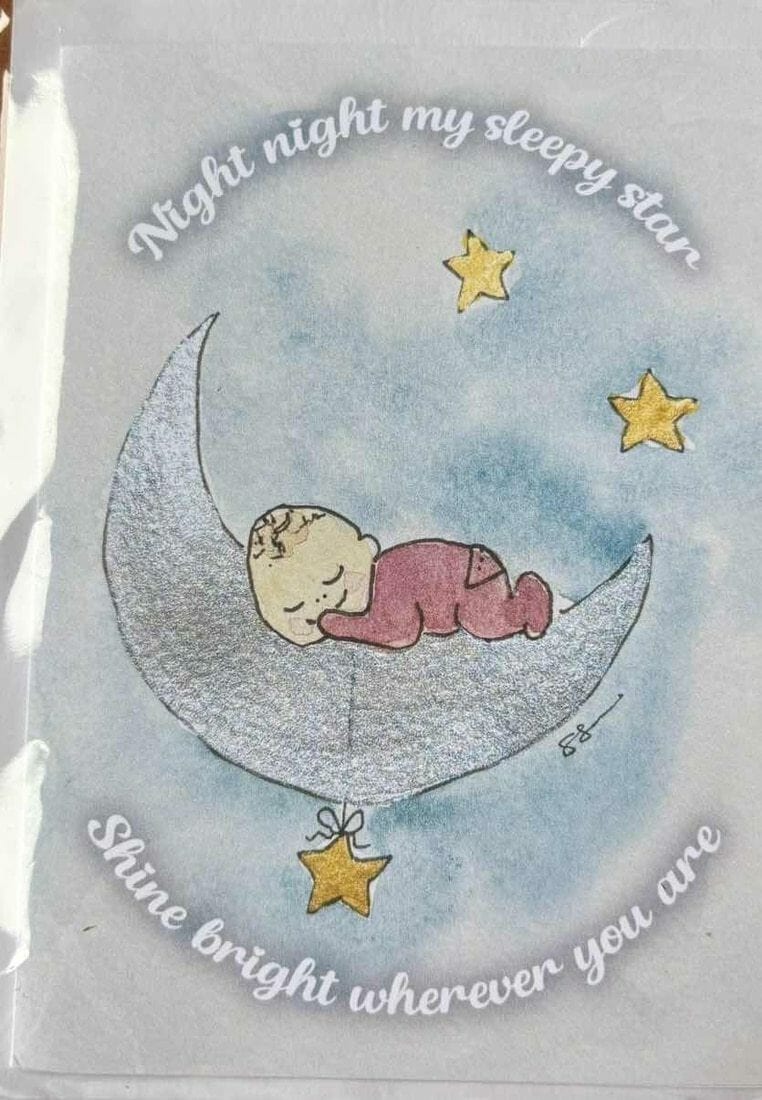 Night Night Sleepy Star : Blank Card