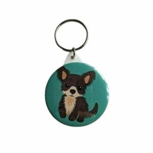Chihuahua Keyring – Long haired Chihuahua