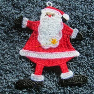 Festive Christmas Lace Embroidery by Santa and Friends – Perfect Holiday Decor