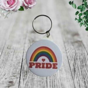 Pride Keyring with a Rainbow Design
