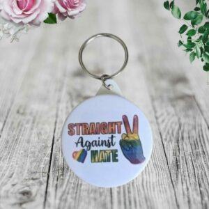 Pride Ally Keyring – Straight Against Hate