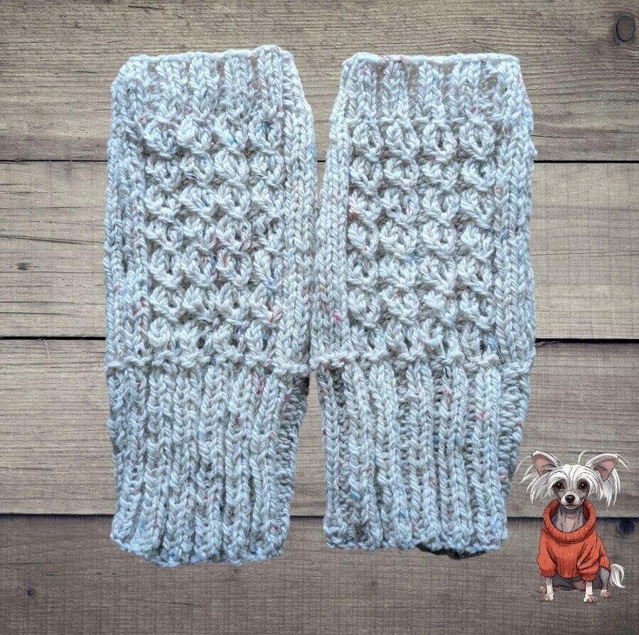 Hand-Knitted Ladies Fingerless Gloves