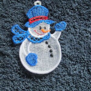 Festive Christmas Lace Embroidery by Santa and Friends – Perfect Holiday Decor