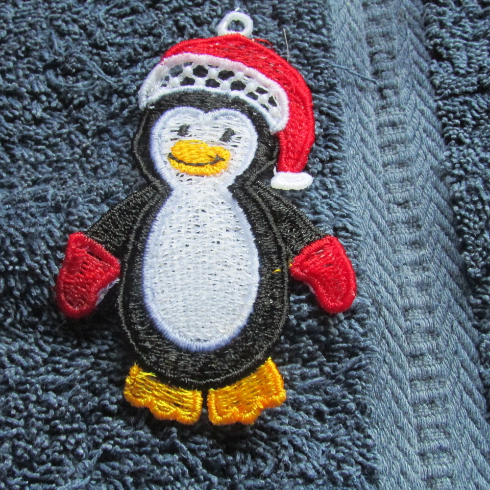 Festive Christmas Lace Embroidery by Santa and Friends - Perfect Holiday Decor - Image 3
