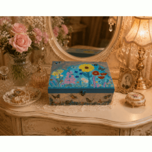 Wildflowers Jewellery Box, Hand decorated