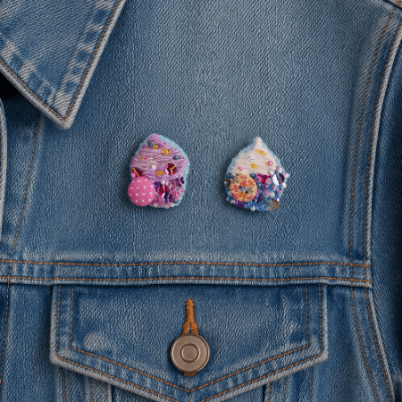 Cupcake Brooches, 2 available to buy, separately - Image 2