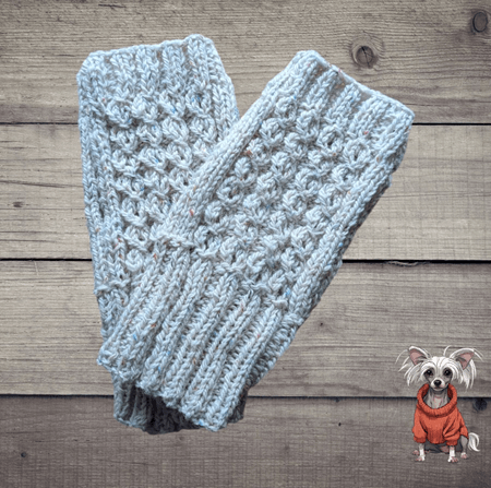 Hand-Knitted Ladies Fingerless Gloves - Image 3