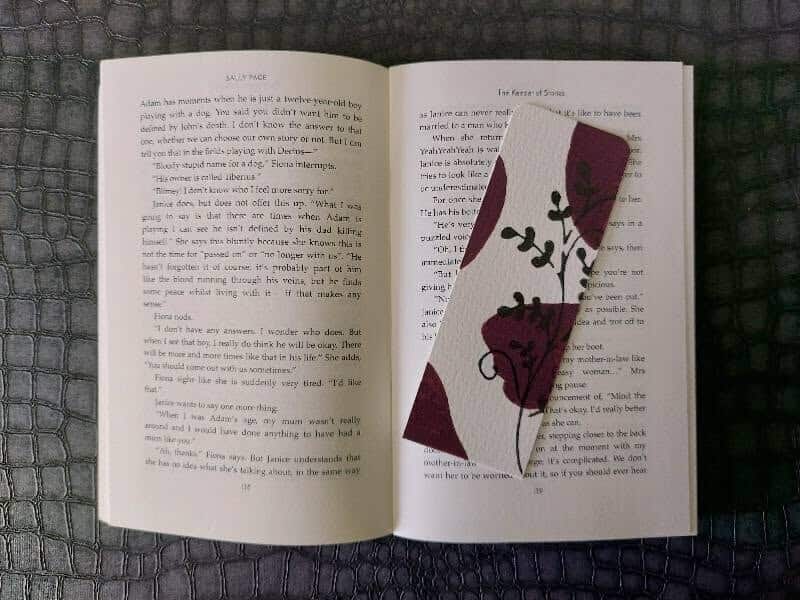 Maroon Modern Botanical Bookmark - Image 3