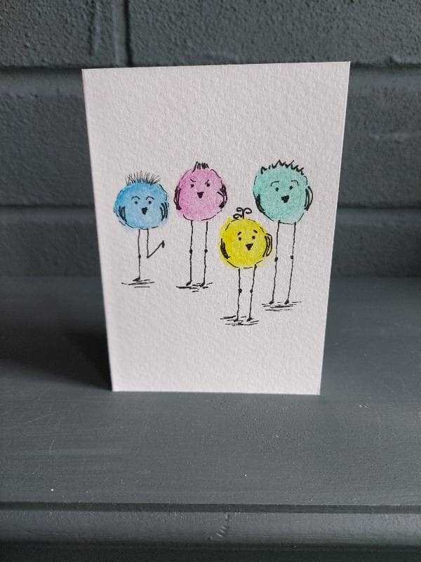 Quirky Birds - Set of 3 Hand-Drawn Watercolour Notelets (A6) with envelopes - Image 2