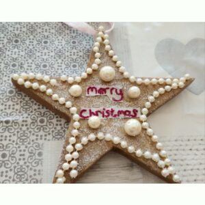 Hanging Wooden Star Christmas Decoration