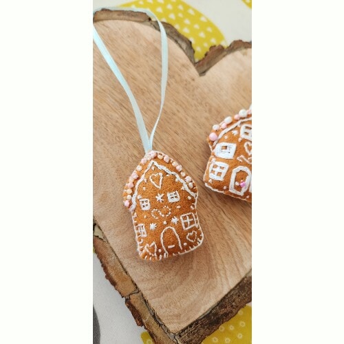 Hanging Teeny Gingerbread House, Christmas Tree Decorations, available separately - Image 5