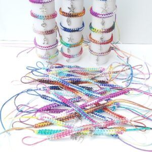 Handmade Macrame Charm friendship Bracelets – Mix & Match (3 for £6)