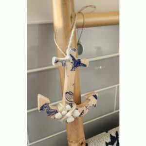 Hanging Wooden Anchor Decorations, 2 available