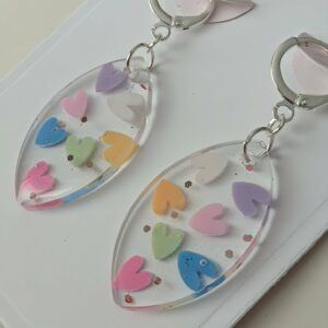 Oval Shaped Resin Earrings