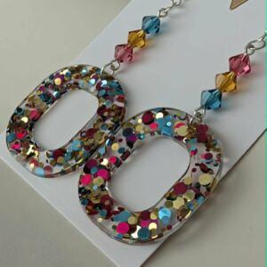 Rounded Edge Square Resin Earrings