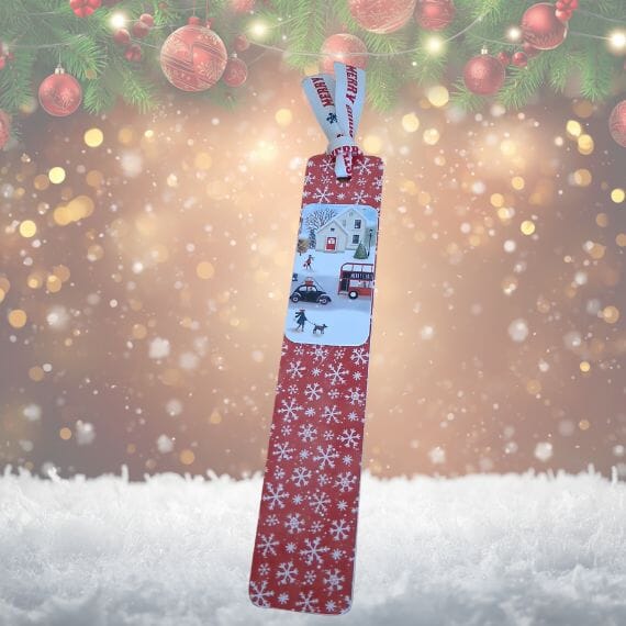 Christmas gift set bookmark matching image to the Christmas card