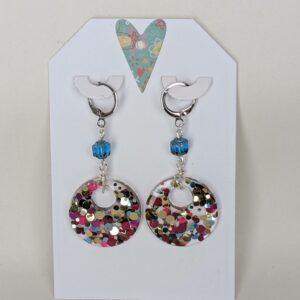 Circle Shaped Resin Earrings