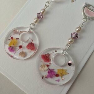 Circle Shaped Resin Earrings