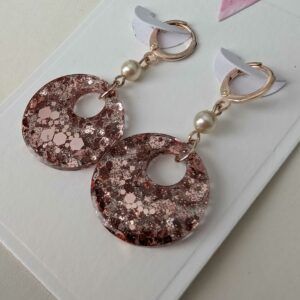 Circle Shaped Resin Earrings