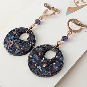 Circle Shaped Resin Earrings