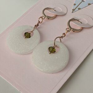 Circle Shaped Resin Earrings