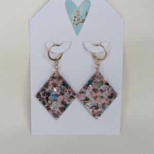 Diamond Shaped Resin Earrings